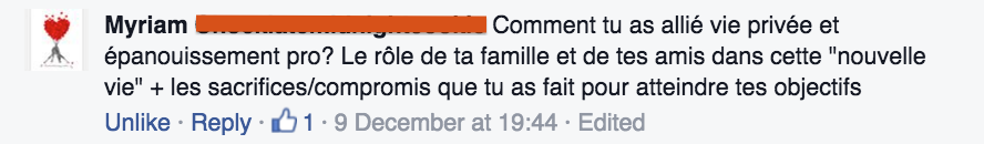 Question FB - Vie privé, vie professionnelle | Je me casse